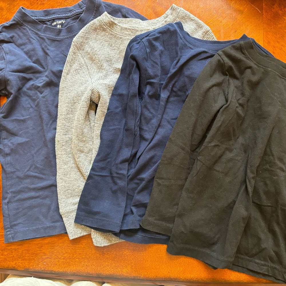 Set of four Cat and Jack long sleeve shirts